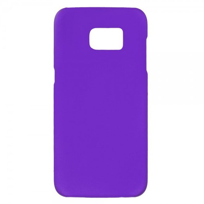 Samsung Galaxy S7 Edge Gummierte Hart Plastik Case Handy Hülle - purpur