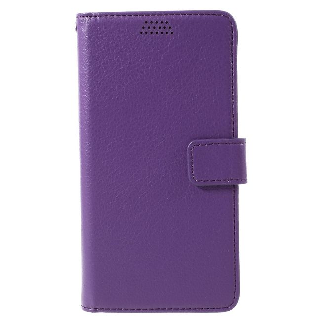 Samsung Galaxy S7 Edge Handyhülle - Case aus Leder - mit Lichtitextur und Magnetverschluss - purpur