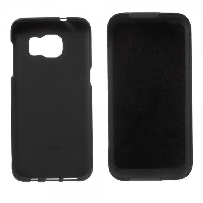 Samsung Galaxy S7 Edge Hart Plastik Case mit Linienmuster und Gurthalterung - schwarz