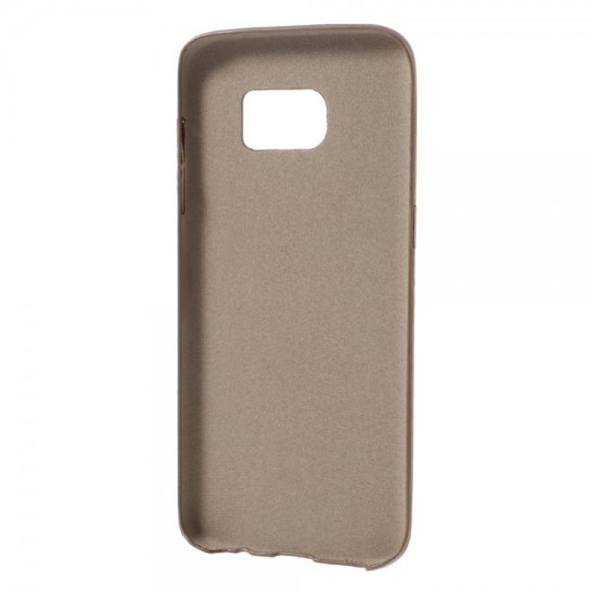 Samsung Galaxy S7 Edge Hart Plastik Cover Hülle mit Holzmuster - braun