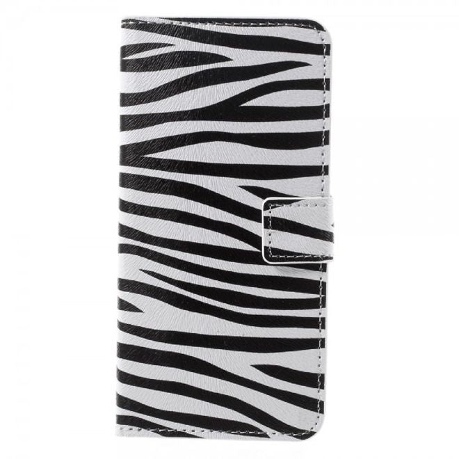 Samsung Galaxy S7 Edge Leder Cover Case Hülle mit Zebrastreifen