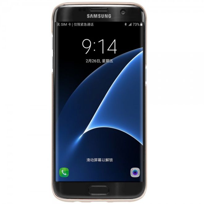 Samsung Galaxy S7 Edge Matte, hochwertige Hart Plastik Case Hülle von Nillkin - gold