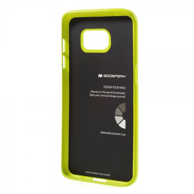 Goospery - Samsung Galaxy S7 Edge Handy Hülle - TPU Soft Case - Pearl Jelly Series - lime