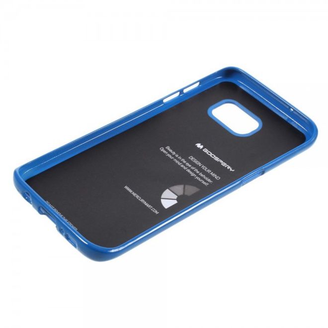 Goospery - Samsung Galaxy S7 Edge Handy Hülle - TPU Soft Case - Pearl Jelly Series - blau