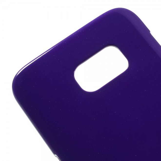 Goospery - Samsung Galaxy S7 Edge Handy Hülle - TPU Soft Case - Pearl Jelly Series - purpur