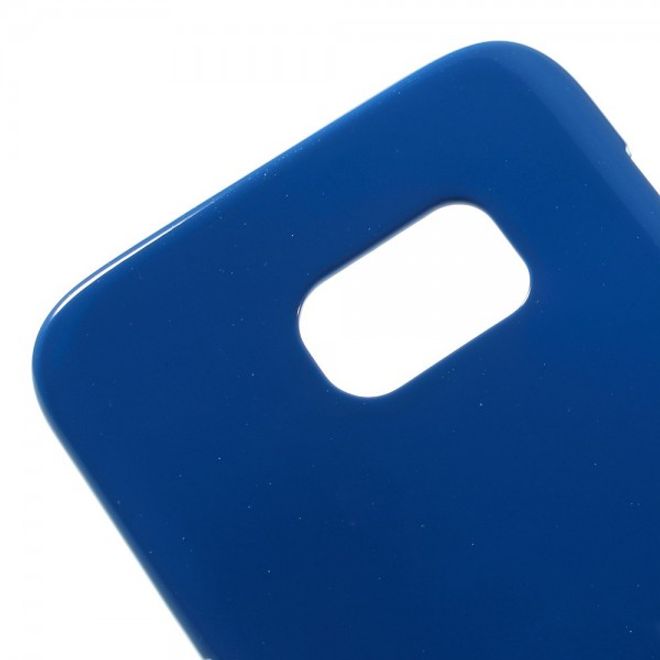 Goospery - Samsung Galaxy S7 Edge Handy Hülle - TPU Soft Case - Pearl Jelly Series - blau