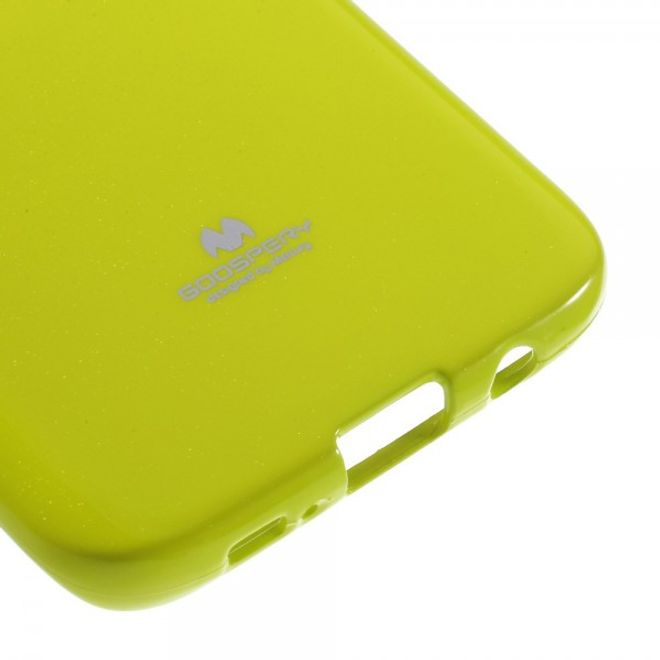 Goospery - Samsung Galaxy S7 Edge Handy Hülle - TPU Soft Case - Pearl Jelly Series - lime