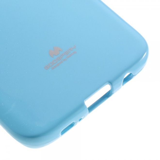 Goospery - Samsung Galaxy S7 Edge Handy Hülle - TPU Soft Case - Pearl Jelly Series - himmelblau