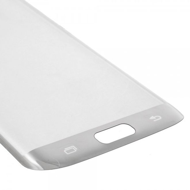 Samsung Galaxy S7 Edge Schutzfolie aus gehärtetem Glas (mit abgerundeten Ecken) - silber