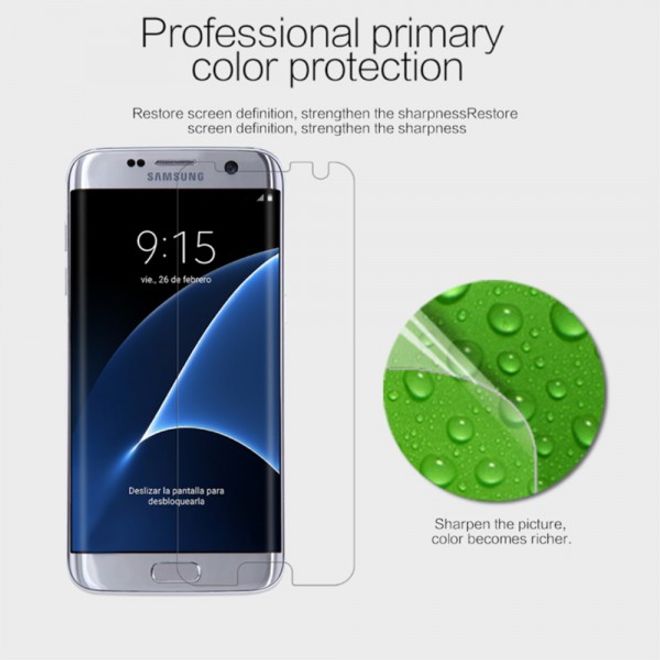 Samsung Galaxy S7 Edge Schutzfolie mit Anti-Fingerabdruck Beschichtung von Nillkin (ohne abgerundete Ecken)