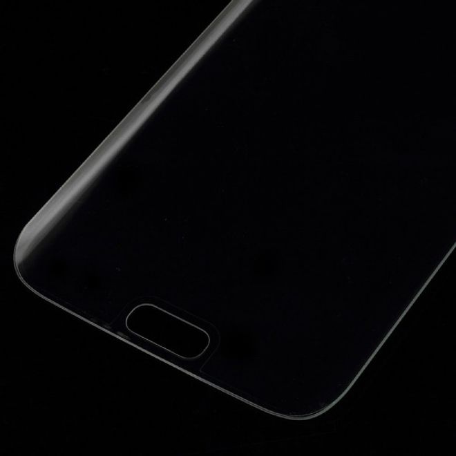 Samsung Galaxy S7 Edge Siebdruck Schutzfolie aus gehärtetem Glas (reicht über das gesamte Display) - transparent