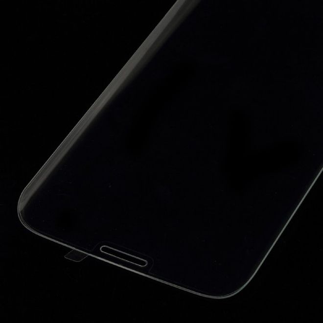 Samsung Galaxy S7 Edge Siebdruck Schutzfolie aus gehärtetem Glas (reicht über das gesamte Display) - transparent