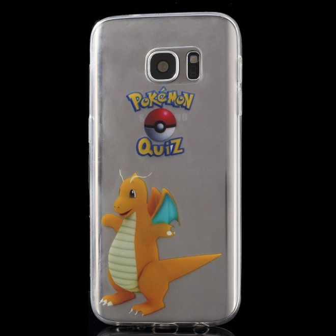 Samsung Galaxy S7 Elastische, dünne Plastik Cover Gummihülle mit Pokemon Dragoran