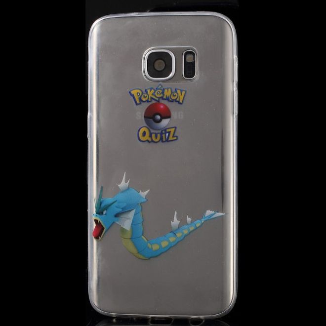 Samsung Galaxy S7 Elastische, dünne Plastik Cover Gummihülle mit Pokemon Garados