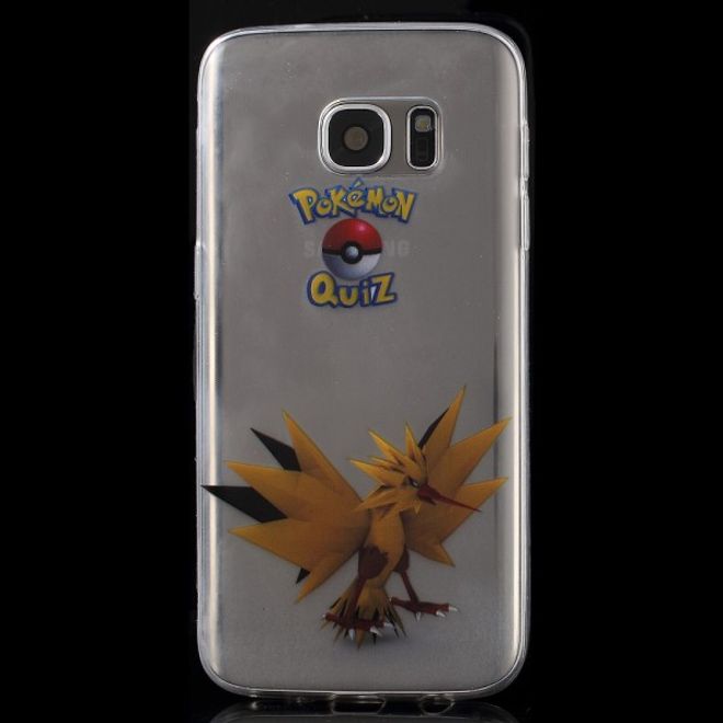 Samsung Galaxy S7 Elastische, dünne Plastik Cover Gummihülle mit Pokemon Zapdos