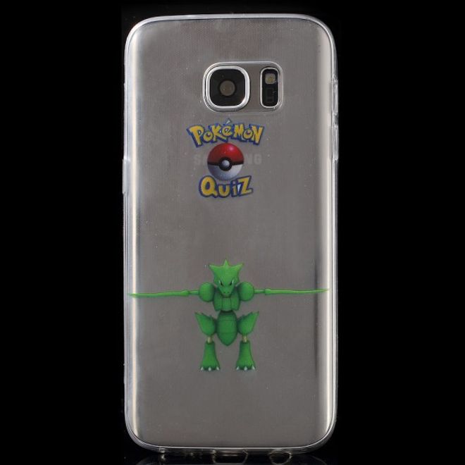 Samsung Galaxy S7 Elastische, dünne Plastik Cover Gummihülle mit Pokemon Sichlor
