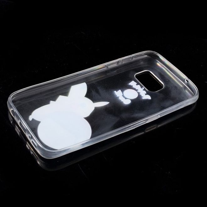 Samsung Galaxy S7 Elastische, dünne Plastik Cover Gummihülle mit Pokeball und Pickachu