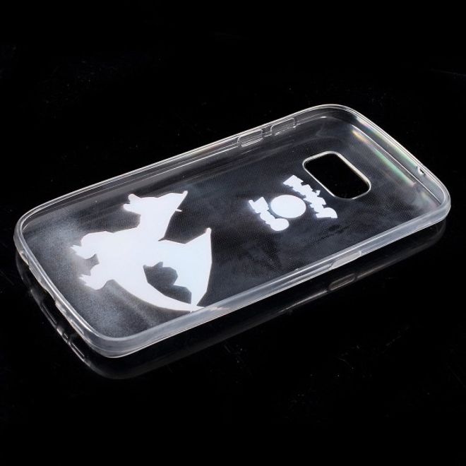 Samsung Galaxy S7 Elastische, dünne Plastik Cover Gummihülle mit Pokemon Glurak