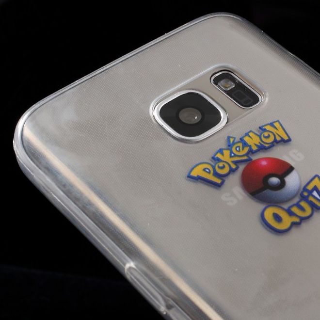 Samsung Galaxy S7 Elastische, dünne Plastik Cover Gummihülle mit Pokemon Glurak