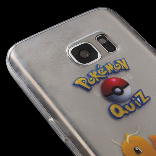 Samsung Galaxy S7 Elastische, dünne Plastik Cover Gummihülle mit Pokemon Dragoran