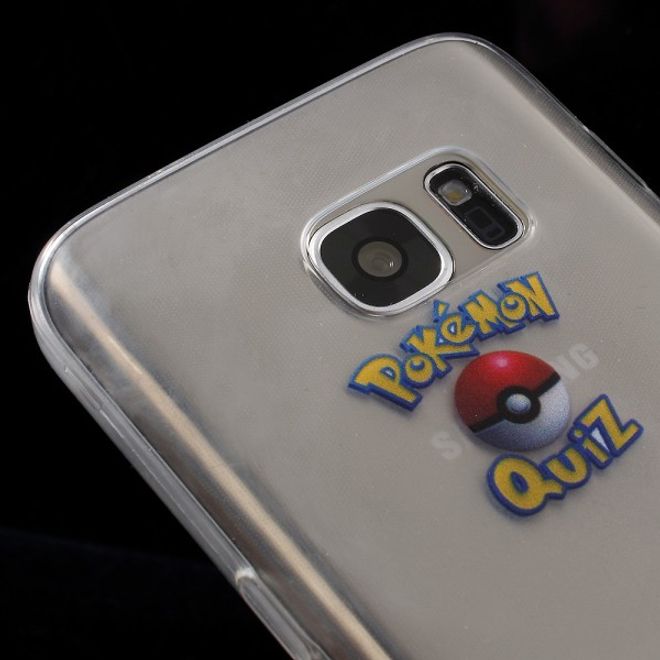 Samsung Galaxy S7 Elastische, dünne Plastik Cover Gummihülle mit Pokemon Zapdos