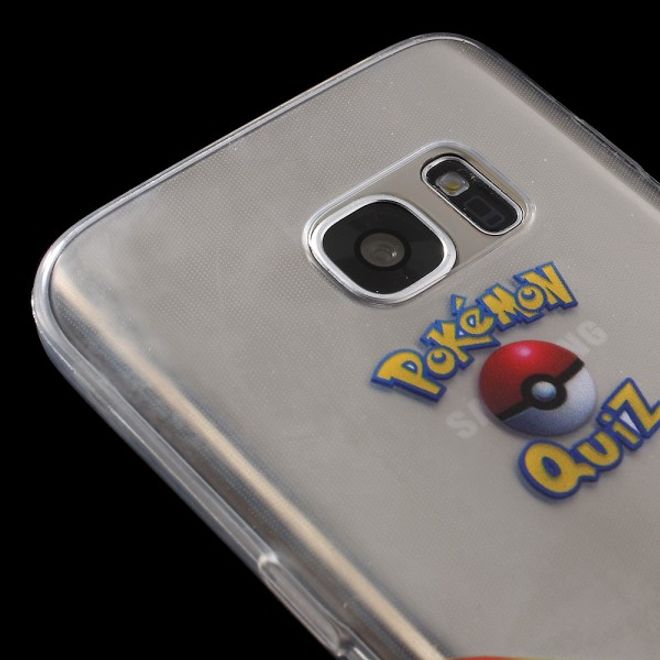 Samsung Galaxy S7 Elastische, dünne Plastik Cover Gummihülle mit Pokemon Lavados