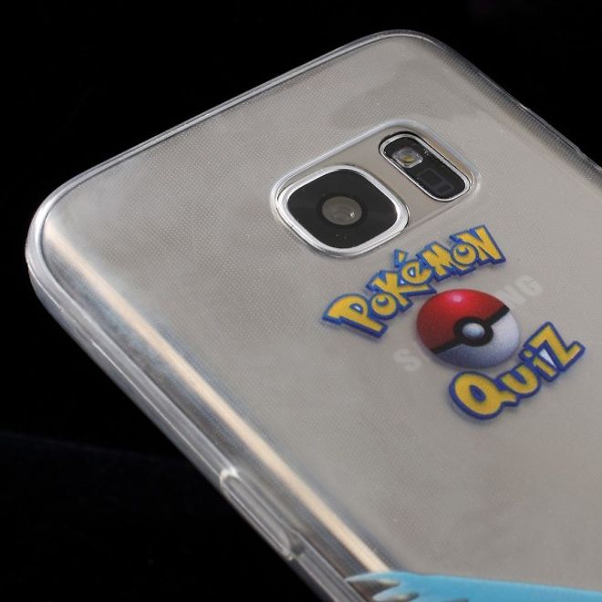 Samsung Galaxy S7 Elastische, dünne Plastik Cover Gummihülle mit Pokemon Arktos