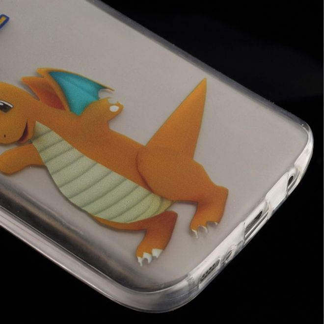 Samsung Galaxy S7 Elastische, dünne Plastik Cover Gummihülle mit Pokemon Dragoran