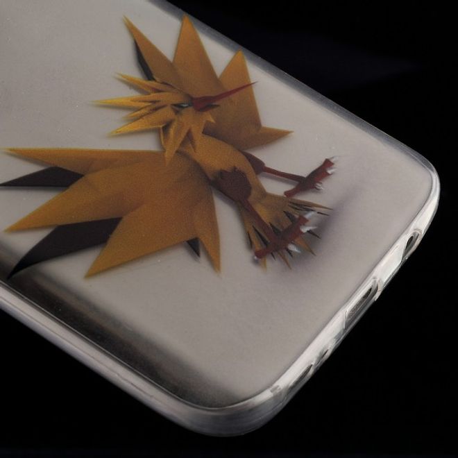 Samsung Galaxy S7 Elastische, dünne Plastik Cover Gummihülle mit Pokemon Zapdos