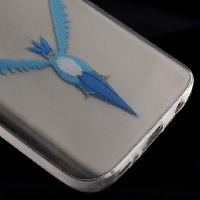 Samsung Galaxy S7 Elastische, dünne Plastik Cover Gummihülle mit Pokemon Arktos