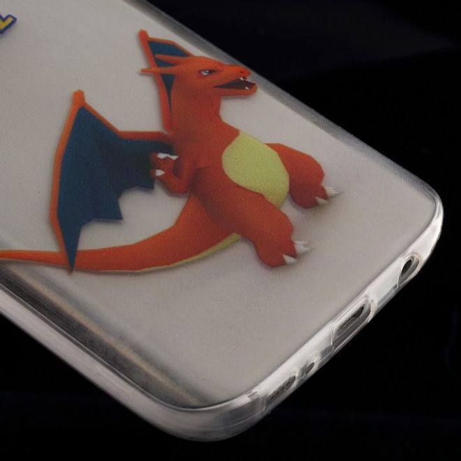 Samsung Galaxy S7 Elastische, dünne Plastik Cover Gummihülle mit Pokemon Glurak