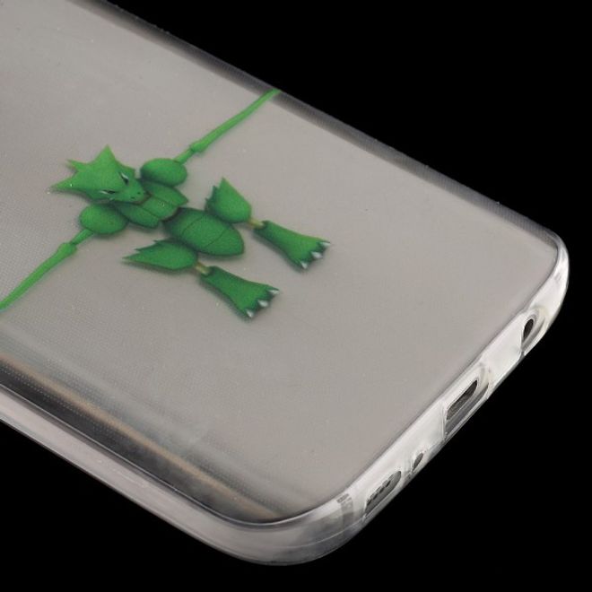 Samsung Galaxy S7 Elastische, dünne Plastik Cover Gummihülle mit Pokemon Sichlor
