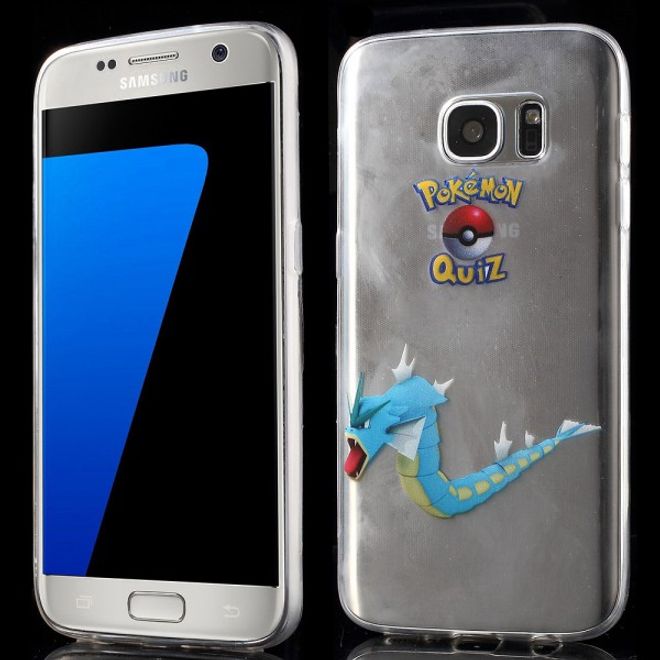 Samsung Galaxy S7 Elastische, dünne Plastik Cover Gummihülle mit Pokemon Garados