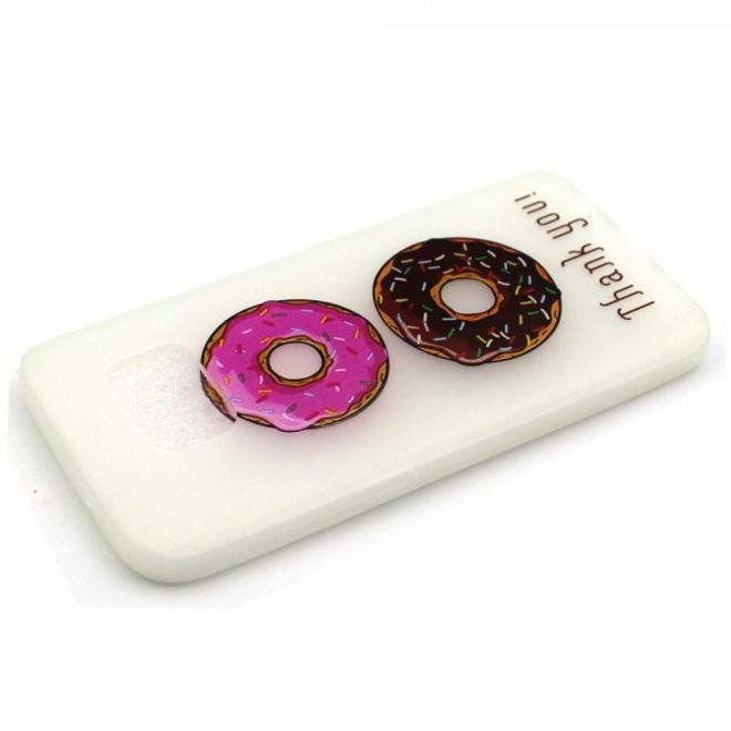 Samsung Galaxy S7 Elastische, leuchtende Plastik Case Hülle mit Donuts
