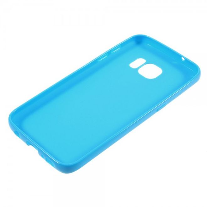 Samsung Galaxy S7 Elastische Plastik Case Handyhülle - blau