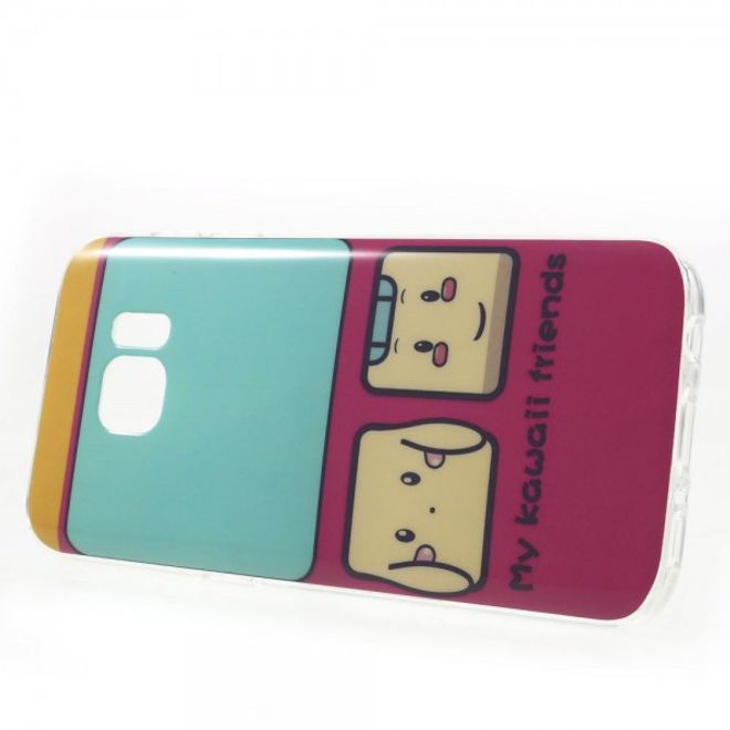 Samsung Galaxy S7 Elastische Plastik Cover Hülle mit witzigen Figuren