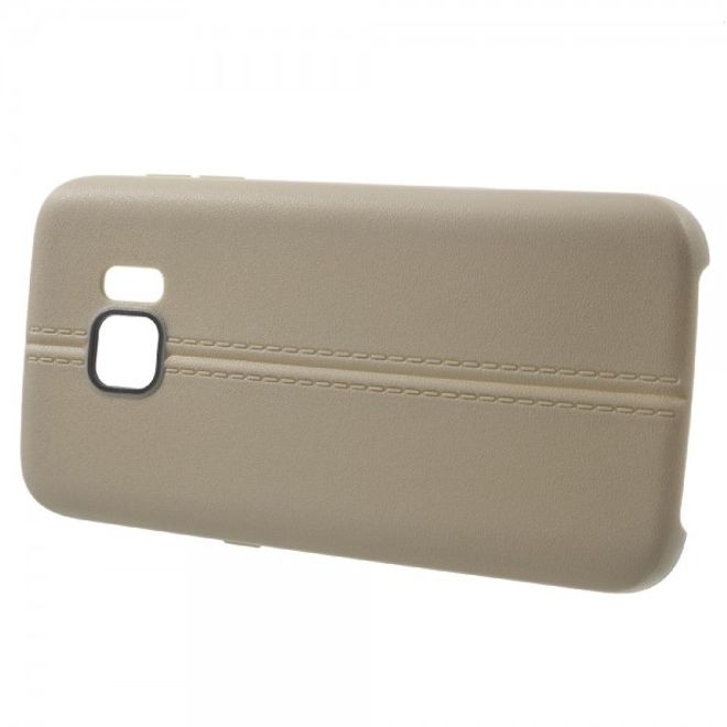 Samsung Galaxy S7 Elastische Plastik Cover Hülle mit langer Naht - champagnerfarben