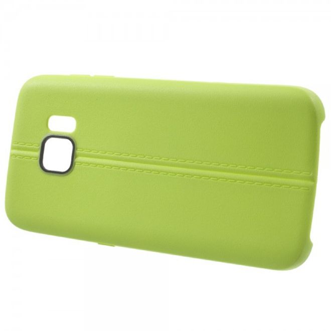 Samsung Galaxy S7 Elastische Plastik Cover Hülle mit langer Naht - grün