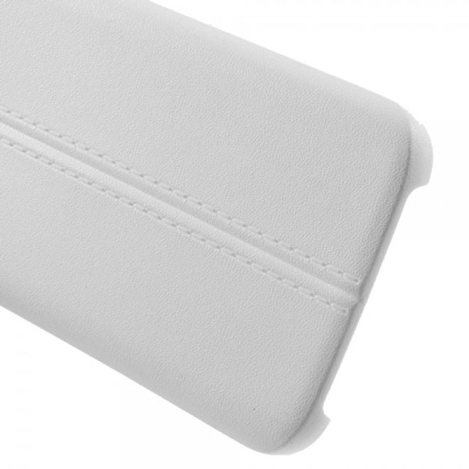 Samsung Galaxy S7 Elastische Plastik Cover Hülle mit langer Naht - weiss