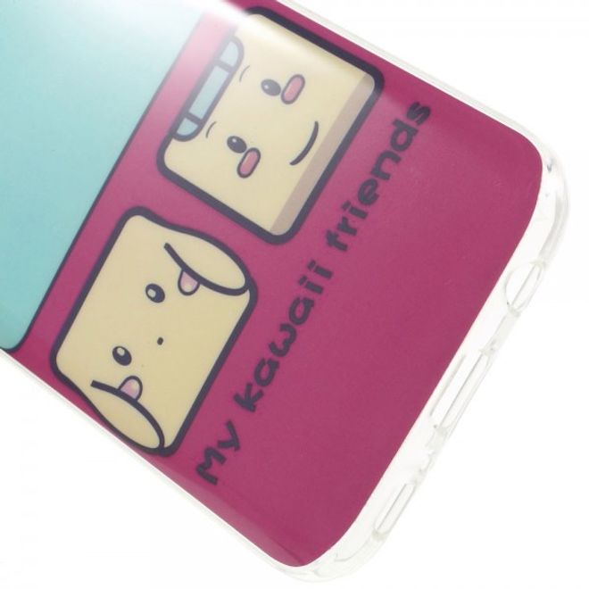 Samsung Galaxy S7 Elastische Plastik Cover Hülle mit witzigen Figuren