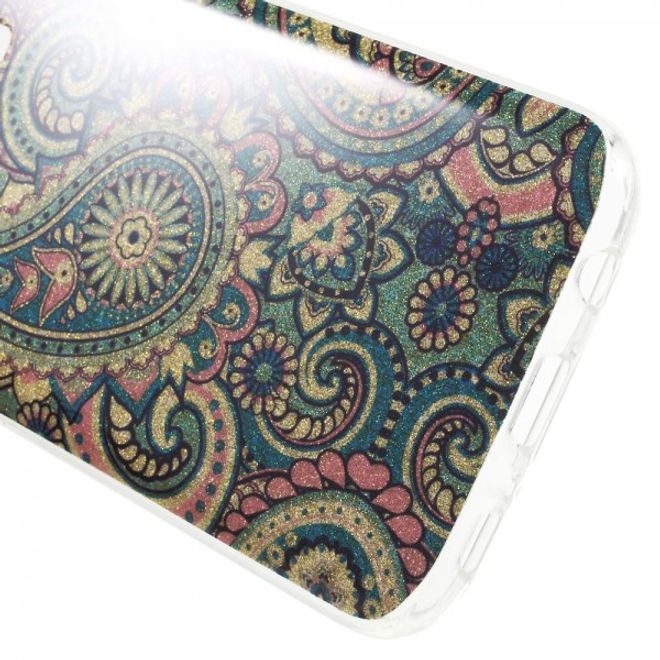 Samsung Galaxy S7 Elastische Plastik Cover Hülle mit Mandala