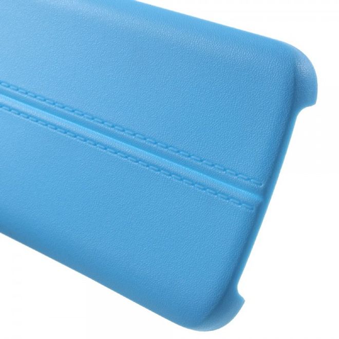 Samsung Galaxy S7 Elastische Plastik Cover Hülle mit langer Naht - blau
