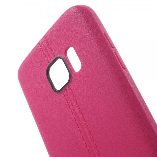 Samsung Galaxy S7 Elastische Plastik Cover Hülle mit langer Naht - rosa
