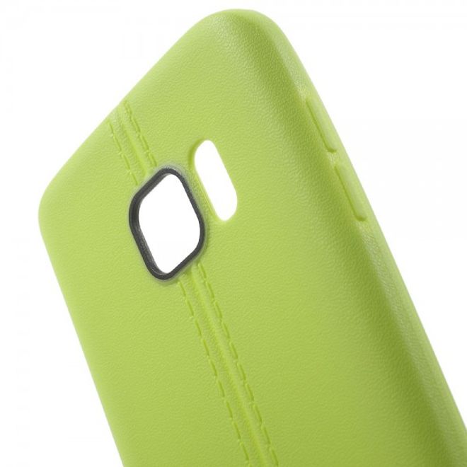 Samsung Galaxy S7 Elastische Plastik Cover Hülle mit langer Naht - grün
