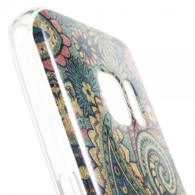 Samsung Galaxy S7 Elastische Plastik Cover Hülle mit Mandala