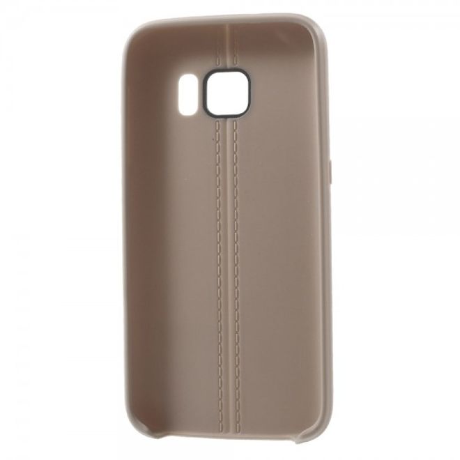 Samsung Galaxy S7 Elastische Plastik Cover Hülle mit langer Naht - champagnerfarben