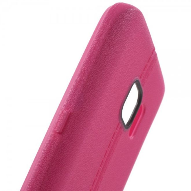 Samsung Galaxy S7 Elastische Plastik Cover Hülle mit langer Naht - rosa