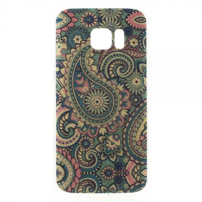 Samsung Galaxy S7 Elastische Plastik Cover Hülle mit Mandala