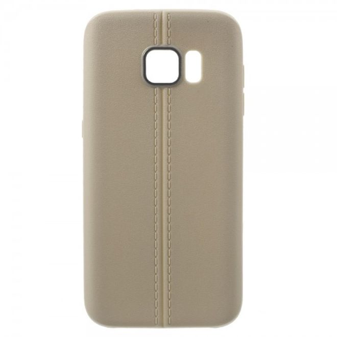 Samsung Galaxy S7 Elastische Plastik Cover Hülle mit langer Naht - champagnerfarben