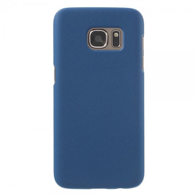 Samsung Galaxy S7 Hart Plastik Case Handyhülle mit sandartiger Oberfläche - dunkelblau